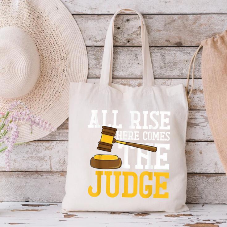 All Rise Here Comes The Judge Lawyer Graduation Quote Canvas Tote Bag