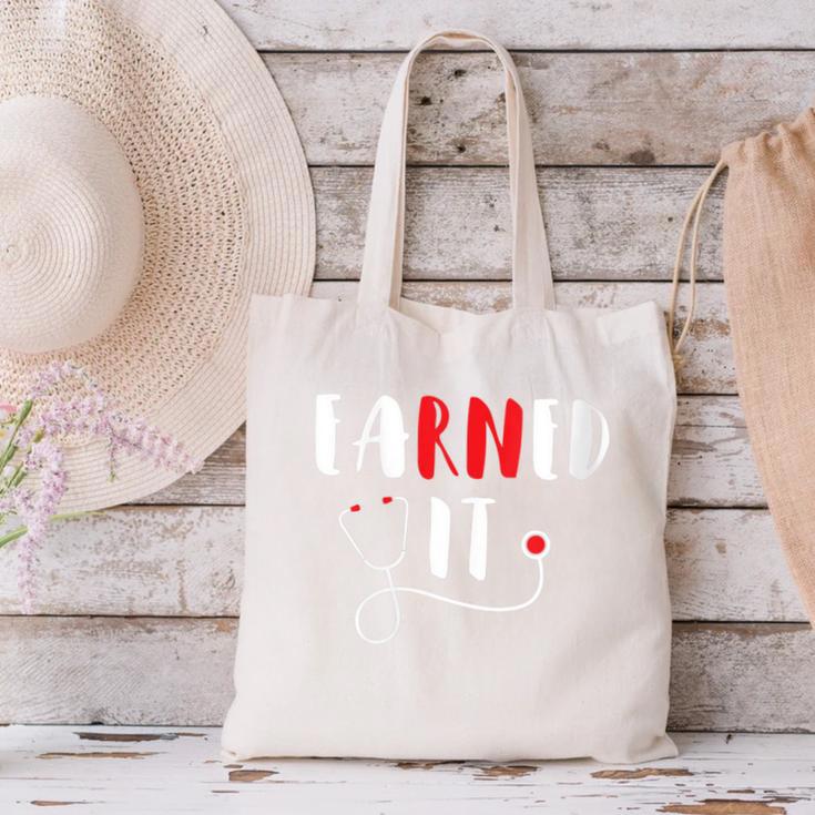RN Nursing Student Graduation EaRNed It Canvas Tote Bag