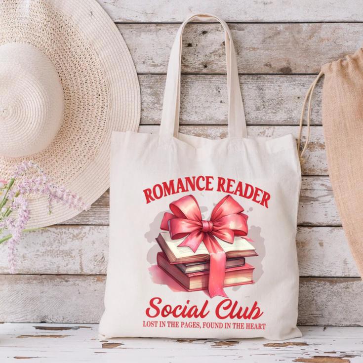 Romance Book Reading Bookish Romance Reader Social Club Canvas Tote Bag