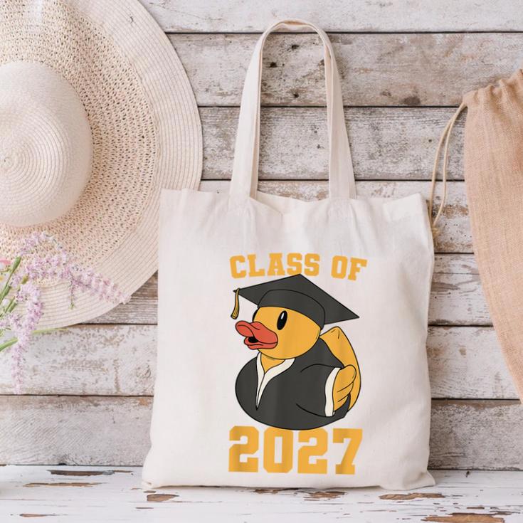 Rubber Duck Class Of 2027 Senior 2027 Graduation Year Senior Canvas Tote Bag