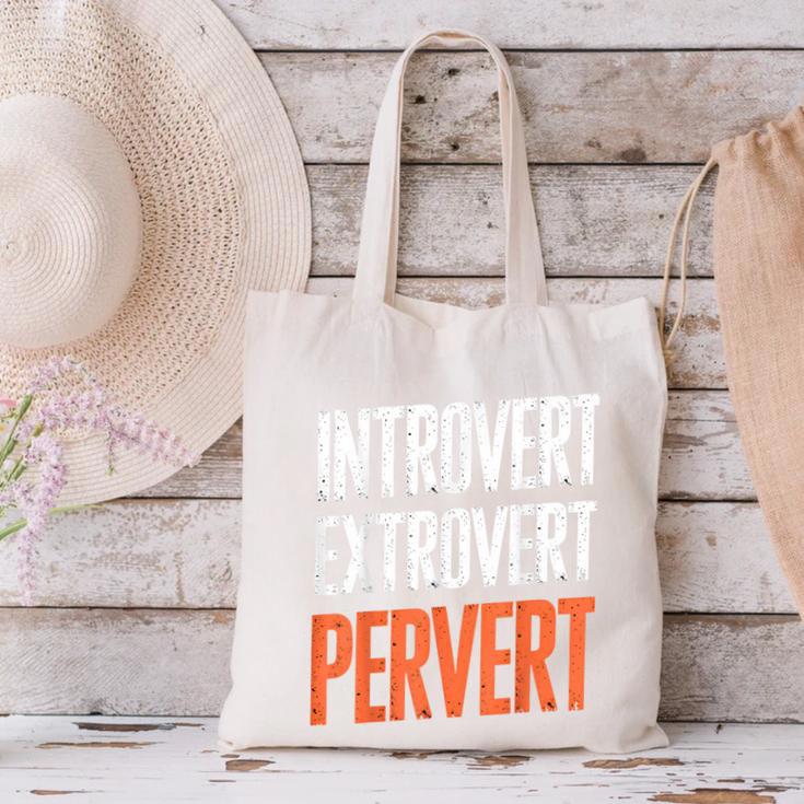 Sarcastic Introvert Extrover Pervert Canvas Tote Bag Sarcastic Introvert Extrover Pervert Canvas Tote Bag