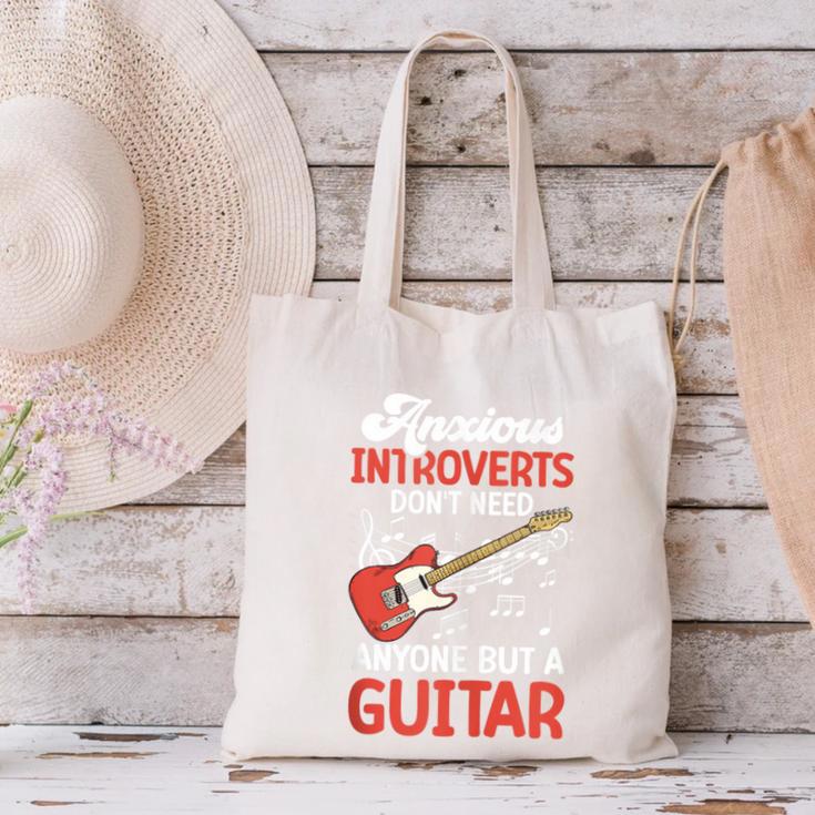 Sarcastic Introvert Need Guitar Sad Song Introvert Guitarist Canvas Tote Bag