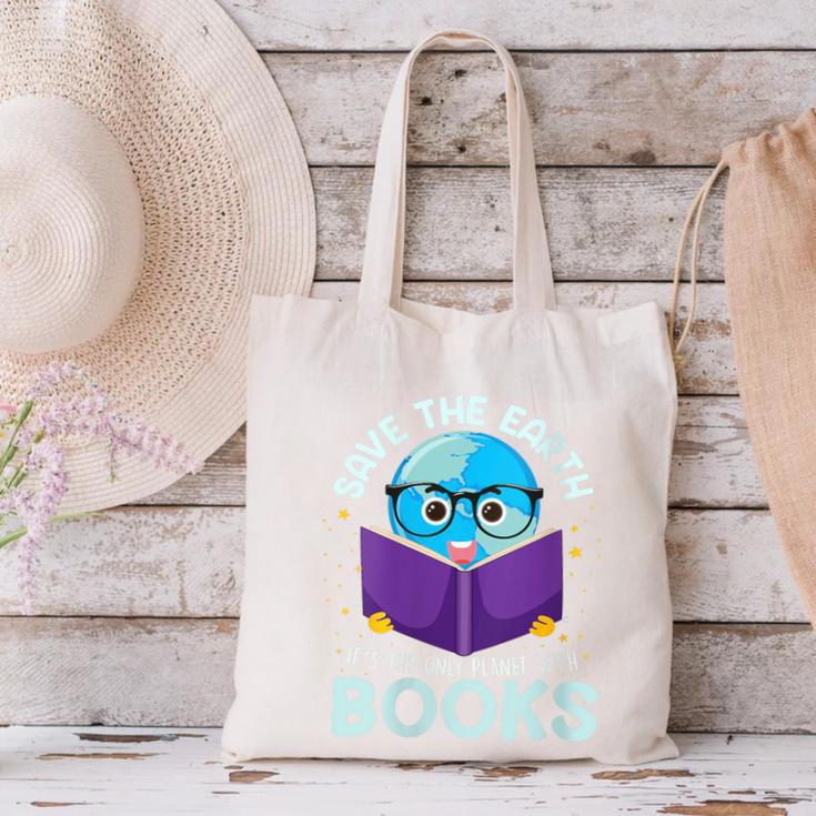 Save Earth It´s Only Planet With Books Reader Earth Day Canvas Tote Bag
