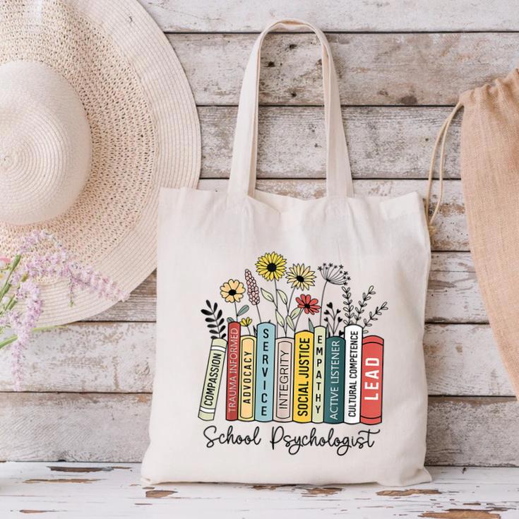 School Psychologist Book Psychology Teacher Appreciation Canvas Tote Bag