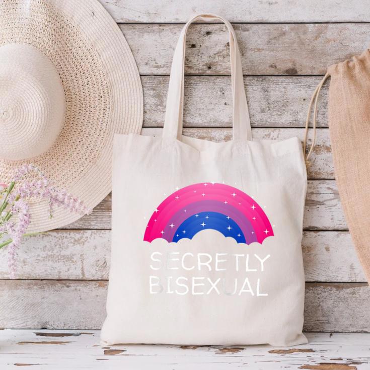 Secretly Bisexual Bi Introvert Bi Pride Antisocial LGBTQ Raglan Baseball Tee Canvas Tote Bag Secretly Bisexual Bi Introvert Bi Pride Antisocial LGBTQ Raglan Baseball Tee Canvas Tote Bag
