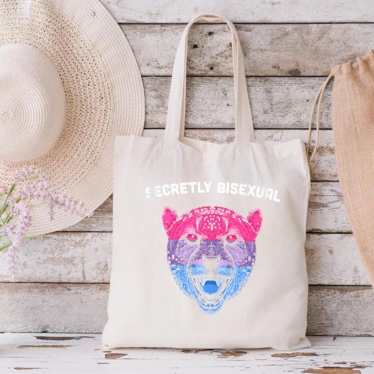 Secretly Bisexual Bi Introvert Bi Pride Antisocial LGBTQ Canvas Tote Bag Secretly Bisexual Bi Introvert Bi Pride Antisocial LGBTQ Canvas Tote Bag
