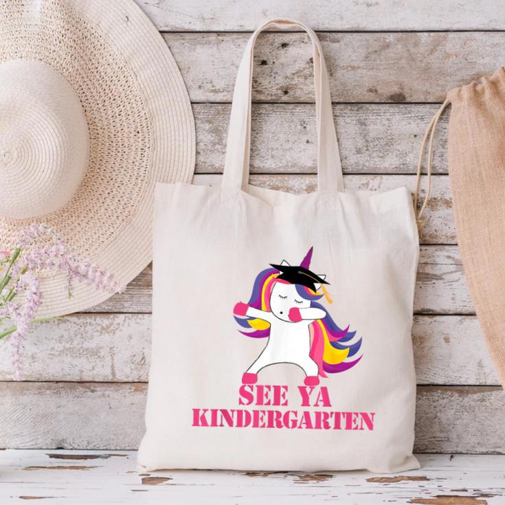 See Ya Kindergarten DABBING Unicorn Graduation Meme Canvas Tote Bag