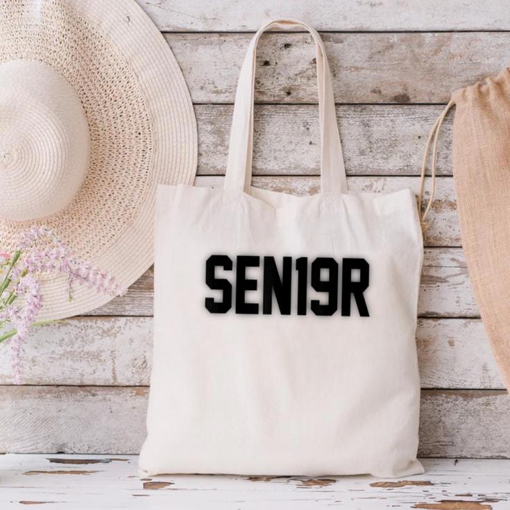 SEN19R Senior 2019 High School Graduation Party T-Shirt Canvas Tote Bag