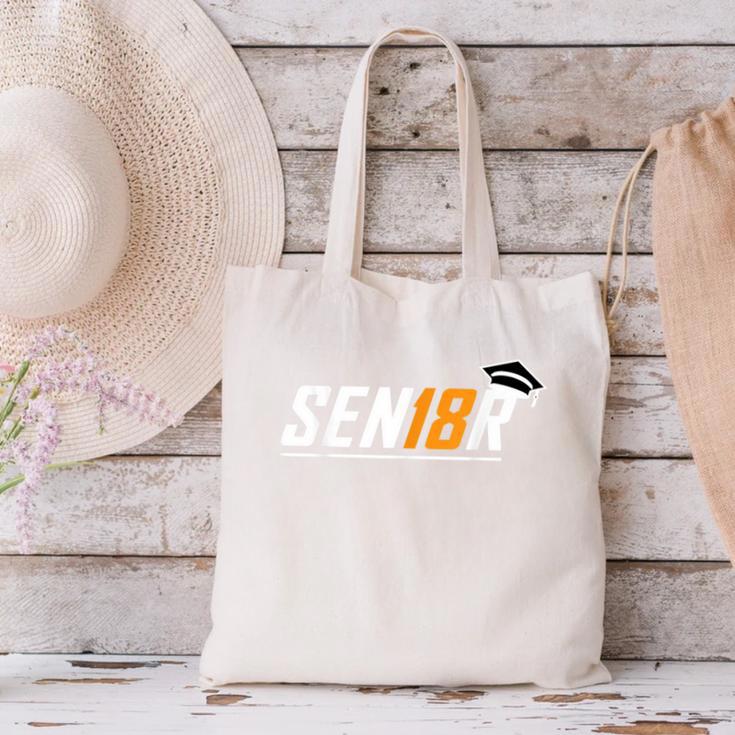 Senior 18 High School Graduation Eighteen Year Old Grad Canvas Tote Bag