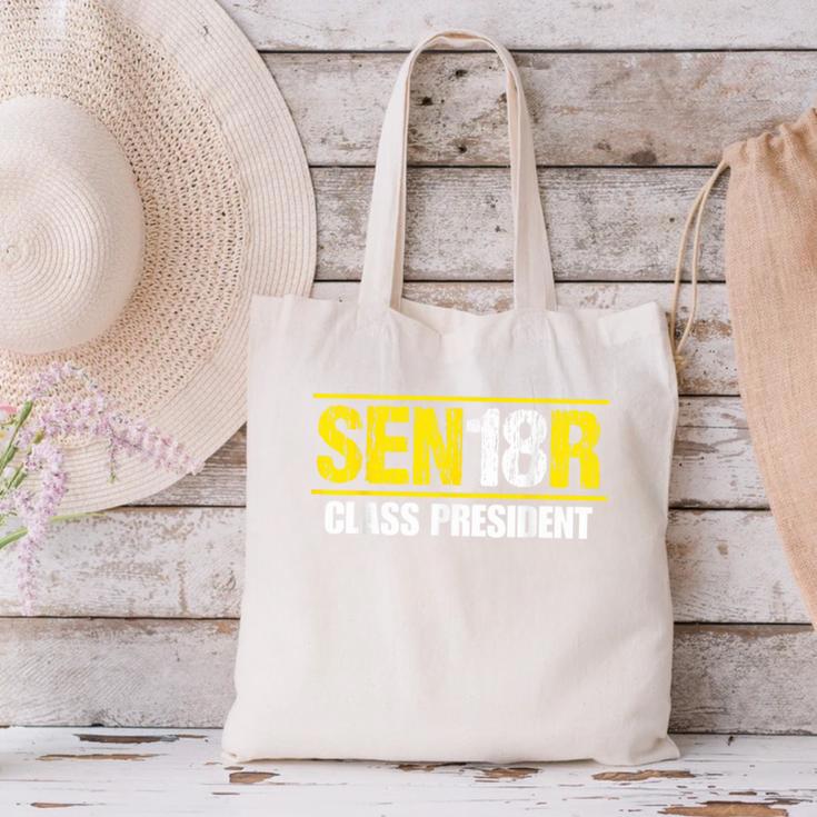Senior 2018 Class President-School Colors Graduation Canvas Tote Bag