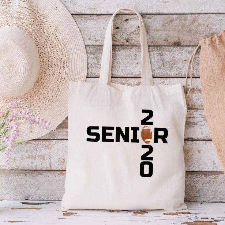Senior 2020 Football Graduation Shirt Canvas Tote Bag