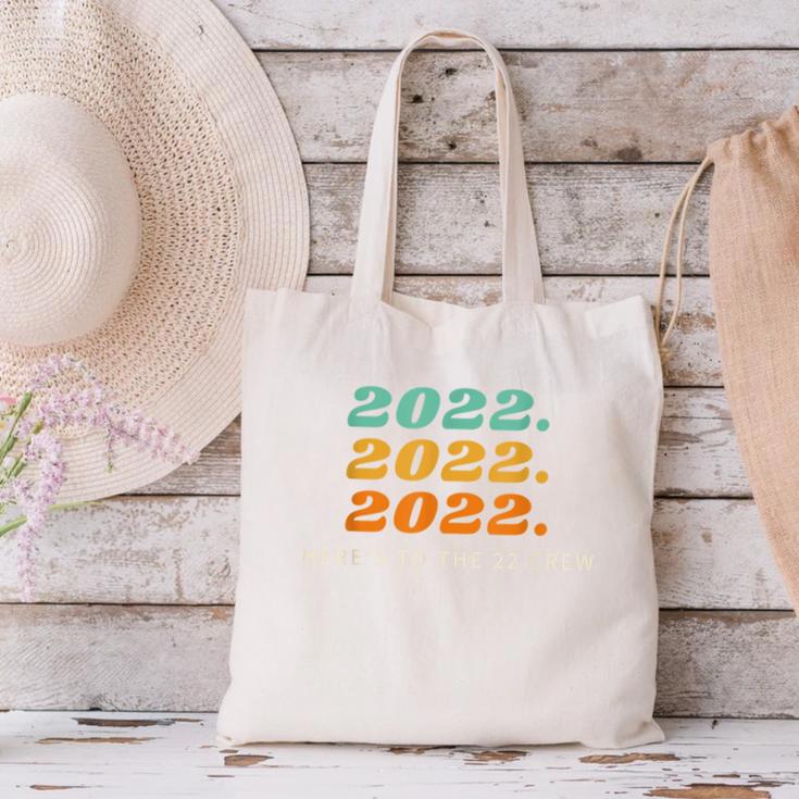 Senior 2022 Shirt Class Of 2022 Retro Graduation Grad Canvas Tote Bag