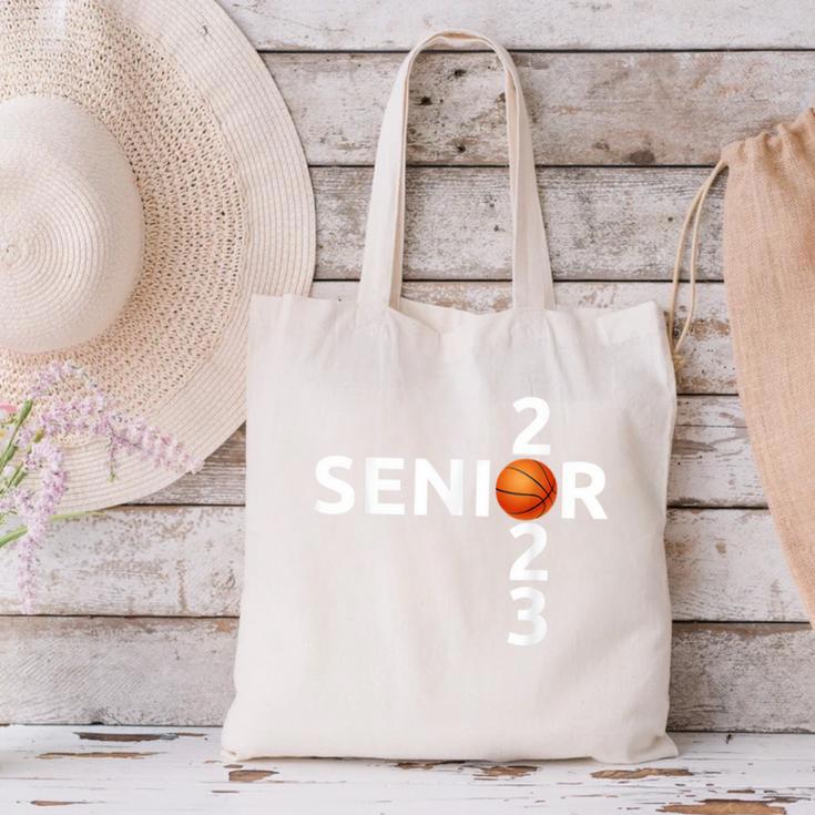 Senior 2023 Basketball Graduation Party Canvas Tote Bag