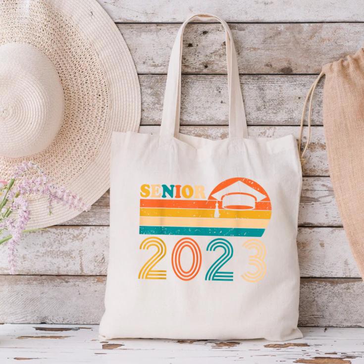Senior 2023 Retro Class Of 2023 Seniors Graduation 23 Canvas Tote Bag