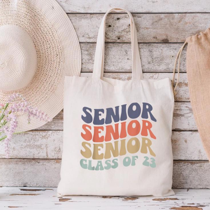 SENIOR 2023 Retro Class Of 2023 Seniors Graduation 23 Hippie Canvas Tote Bag