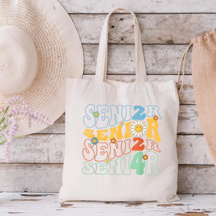 Senior 2024 Groovy Retro Class Of 2024 Graduation Senior 24 Canvas Tote Bag