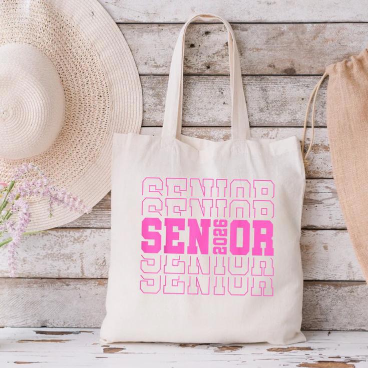 Senior 2026 Class Of 2026 Boys Girls Matching Graduation Canvas Tote Bag