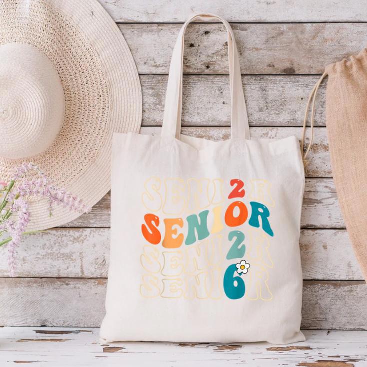 Senior 2026 Class Of 2026 Retro Groovy Graduation Grad Women Canvas Tote Bag