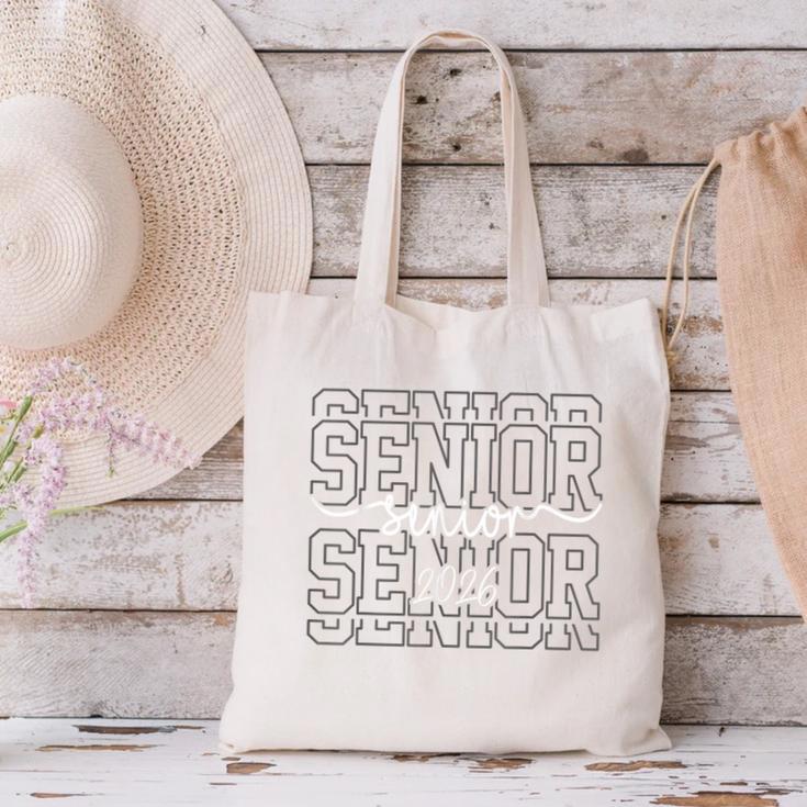 Senior 2026 Class Of 2026 School Year Graduation Men Women Canvas Tote Bag