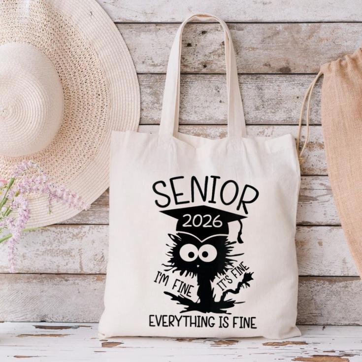 Senior 2026 High School College Graduation Year Class Of 26 Canvas Tote Bag
