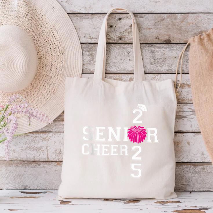 Senior Cheerleader Cheer Class Of 2025 Graduation Graduate Canvas Tote Bag