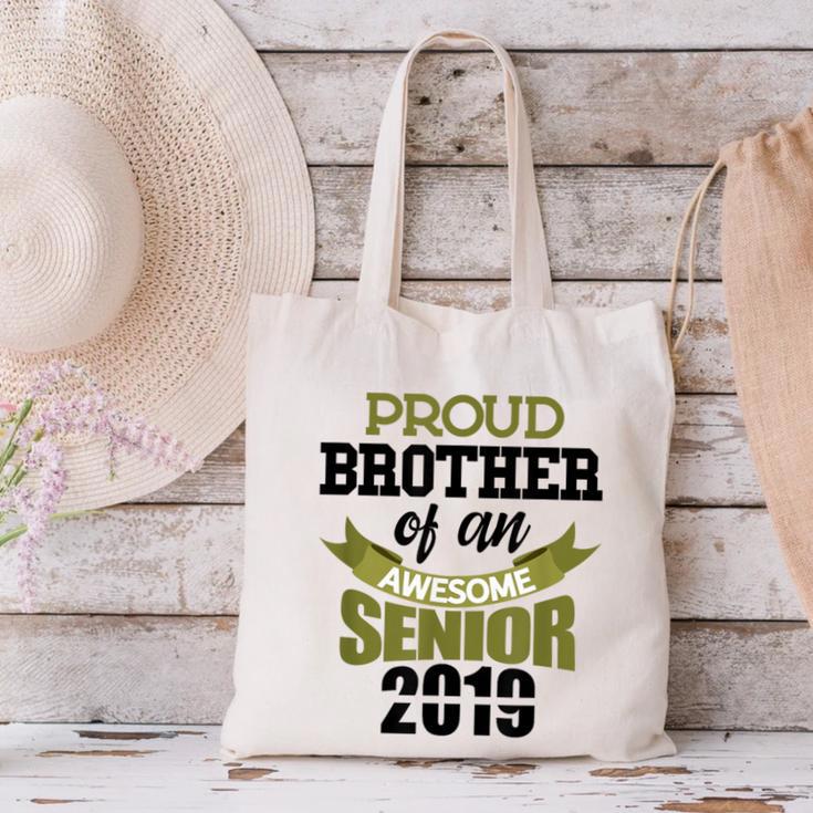 Senior Class Of 2019 Tshirt Graduation Awesome Brother Canvas Tote Bag