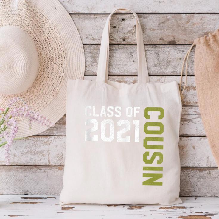 Senior Class Of 2021 Cousin Graduation Canvas Tote Bag