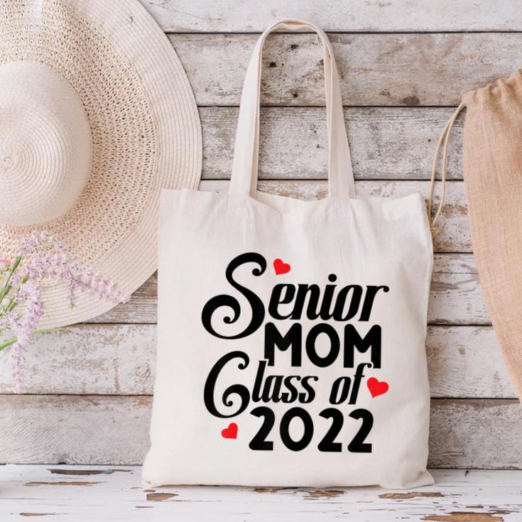 Senior Class Of 2022 School Graduation Mom Canvas Tote Bag