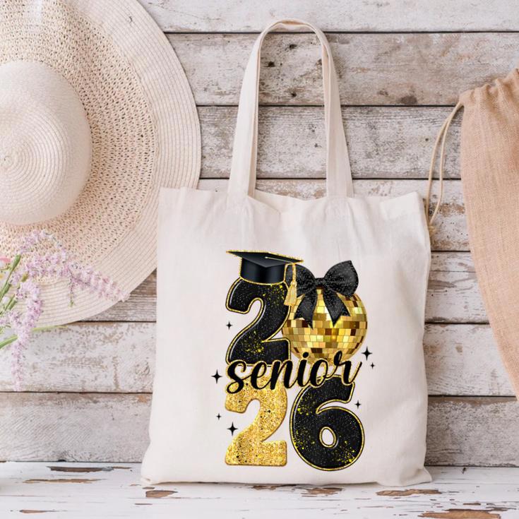Senior Class Of 2026 Senior Girl Graduation Cap Coquette Bow Canvas Tote Bag