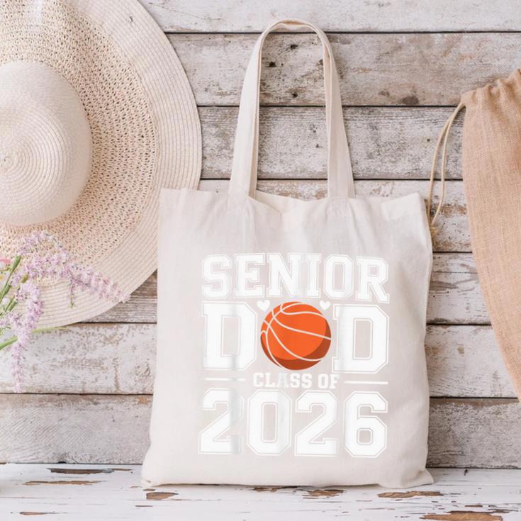 Senior Dad Class Of 2026 Cute Basketball Dad Graduation 2026 Canvas Tote Bag