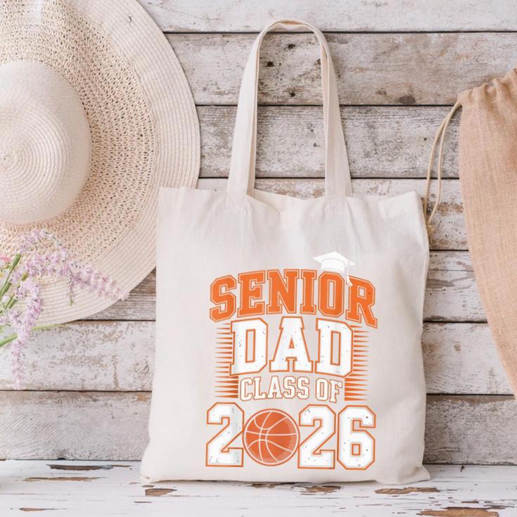 Senior Dad Class Of 2026 Graduate Basketball Graduation 2026 Canvas Tote Bag