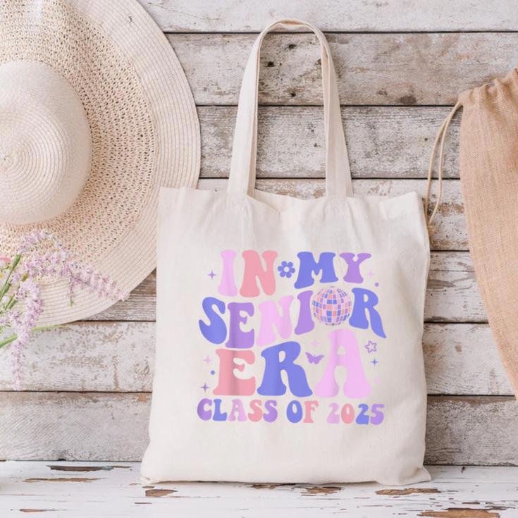 In My Senior Era Class Of 2025 Groovy Senior 2025 Graduation Canvas Tote Bag