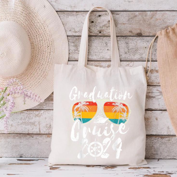 Senior Graduation Trip Cruise 2024 Retro Ship Party Cruise Canvas Tote Bag