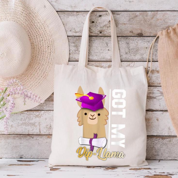 Senior Graduation TShirt 2019 Got My Diploma Llama Pun Shirt Canvas Tote Bag