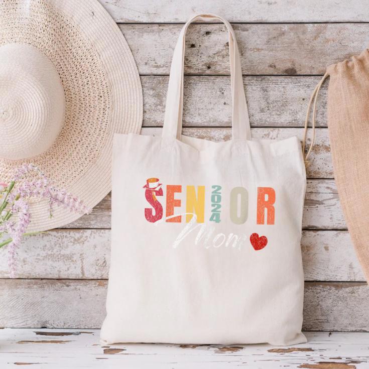Senior Mom 2024 Graduation Heart Class Of 2024 Canvas Tote Bag