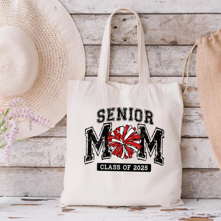 Senior Mom 2025 Cheer Mama Class Of 2025 Graduation Canvas Tote Bag