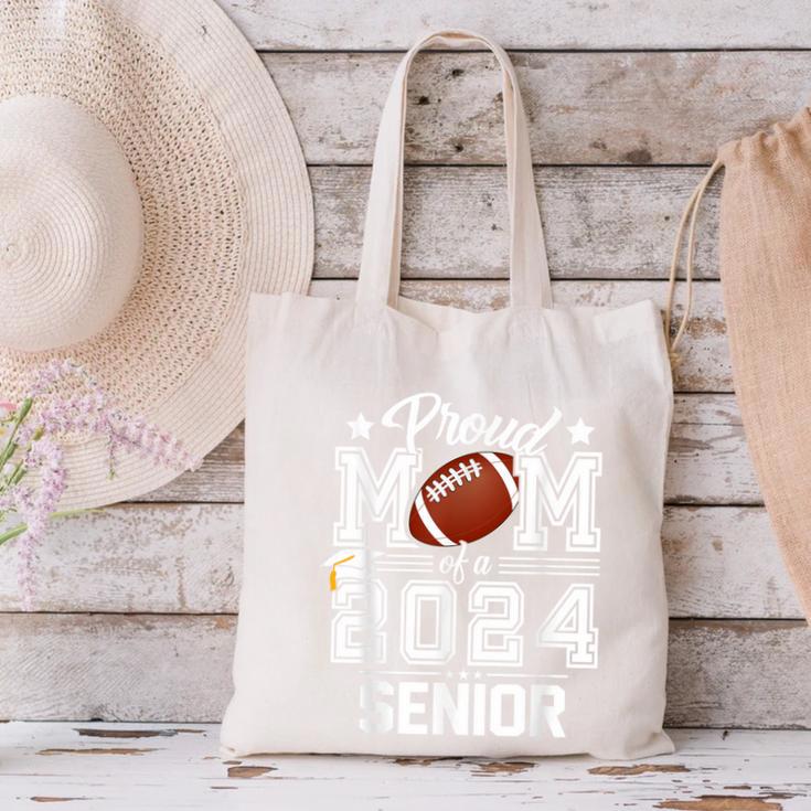 Senior Mom Class Of 2024 Football Proud Mom Graduation Canvas Tote Bag