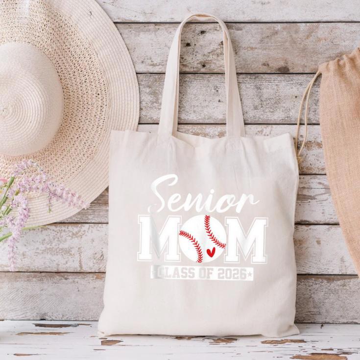 Senior Mom Class Of 2026 Baseball Mom Graduation Canvas Tote Bag