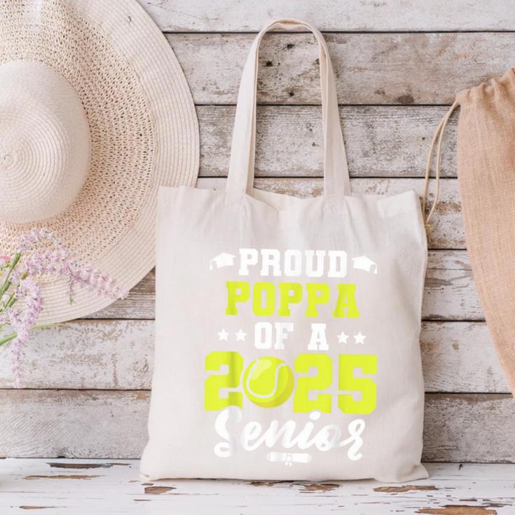 Senior Poppa 2025 Tennis Class Of 2025 Graduation Canvas Tote Bag