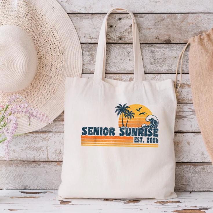 Senior Sunrise 2026 Graduation Cool Retro High School Canvas Tote Bag