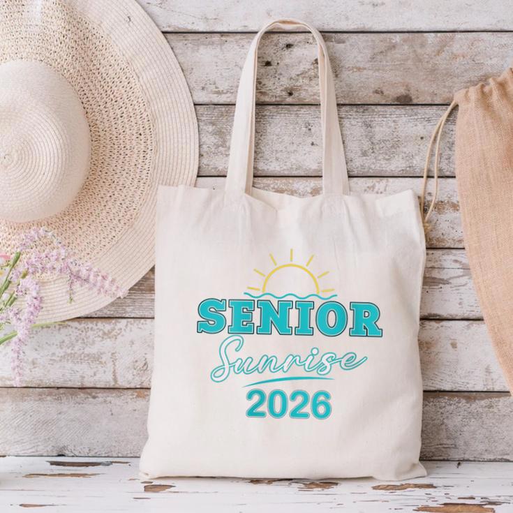 Senior Sunrise Class Of 2026 Vintage Graduation High School Canvas Tote Bag