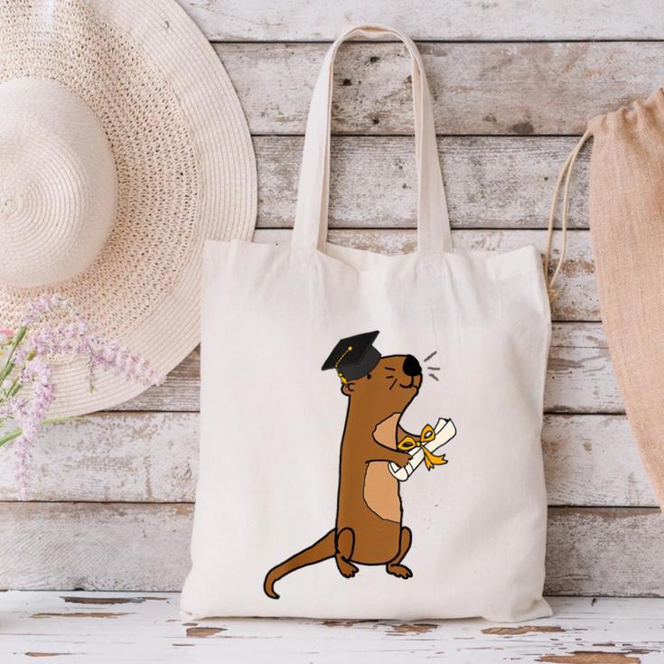 SmileteesGrad Cute Sea Otter Graduation T-Shirt Canvas Tote Bag