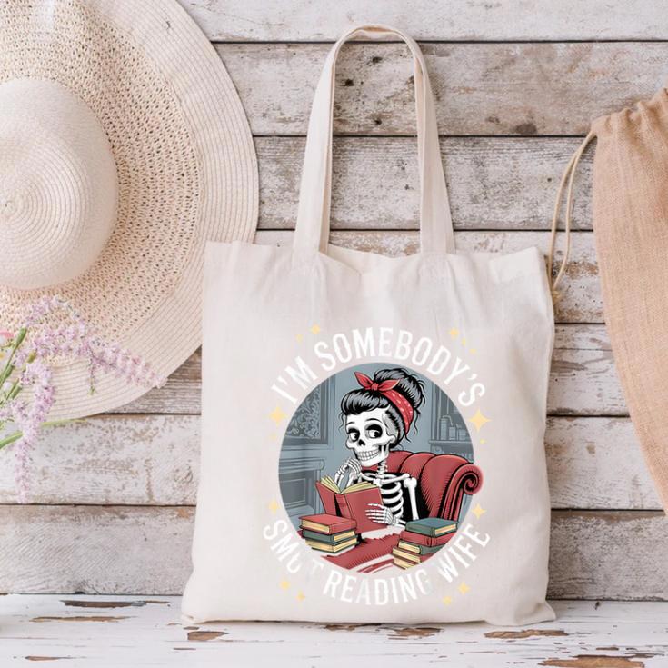 Smut Book Reader Romance Novel Somebody's Smut Reading Wife Canvas Tote Bag