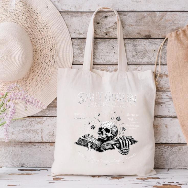 Smut Goblin Reading Club Spicy Book Lover Canvas Tote Bag Smut Goblin Reading Club Spicy Book Lover Canvas Tote Bag