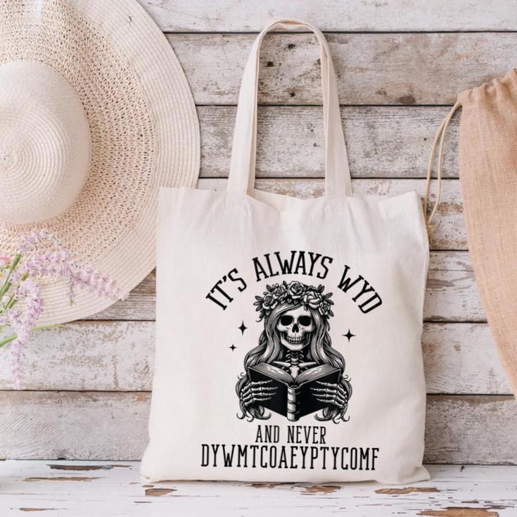 Smutty Spicy Book Its Always WYD And Never DYWMTCOAEYPTYCOMF Canvas Tote Bag Smutty Spicy Book Its Always WYD And Never DYWMTCOAEYPTYCOMF Canvas Tote Bag