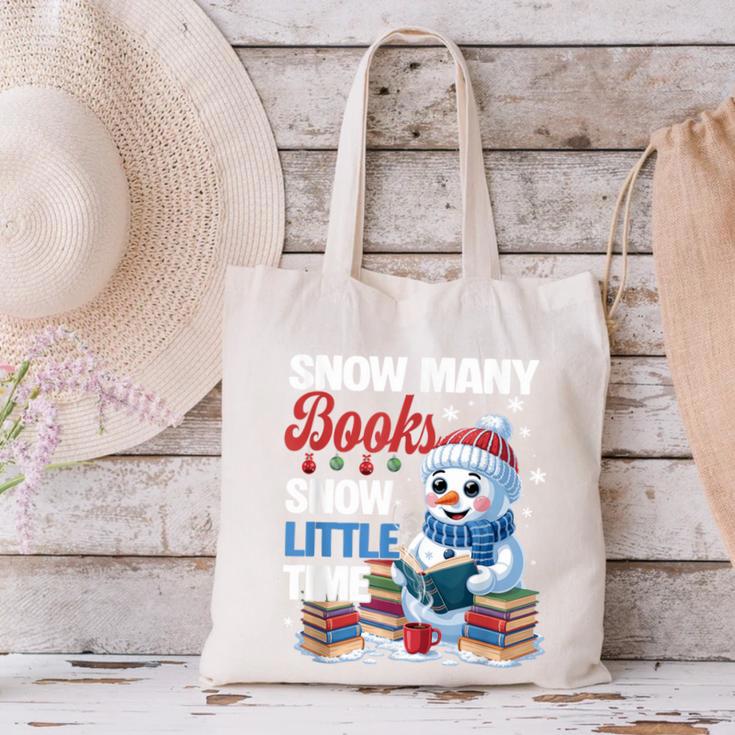 Snowman Winter Snow So Many Books Christmas Snow Little Time Canvas Tote Bag Snowman Winter Snow So Many Books Christmas Snow Little Time Canvas Tote Bag