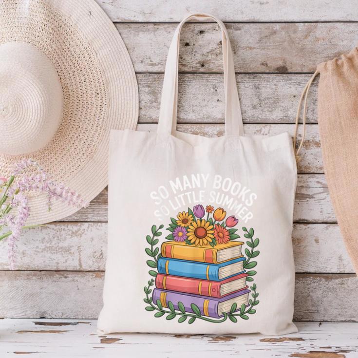 So Many Books So Little Summer Canvas Tote Bag