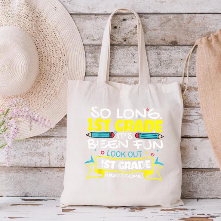 So Long 1st Grade 2nd Grade Here I Come School Graduation Canvas Tote Bag