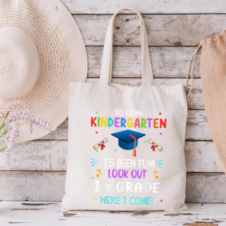 So Long Kindergarten Graduation Look Out 1st Grade 2025 Kids Canvas Tote Bag