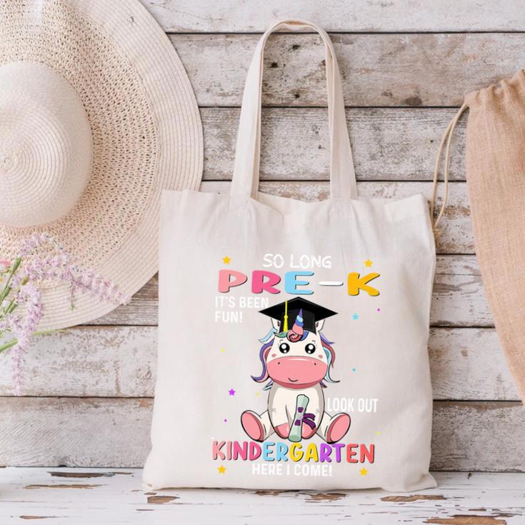 So Long Pre k Graduation 2025 Look Out Kindergarten Girls Premium Tri-Blend Canvas Tote Bag
